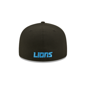 Detroit Lions New Era 5950 Black & Blue 59Fifty Fitted Cap