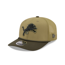 Load image into Gallery viewer, Detroit Lions New Era 9Seventy 970 Salute to Service Stretch Snap On-Field Curved Bill Snapback Cap