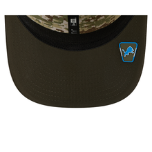 Load image into Gallery viewer, Detroit Lions New Era 9Seventy 970 Salute to Service Stretch Snap On-Field Curved Bill Snapback Cap