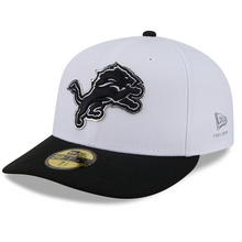 Load image into Gallery viewer, Detroit Lions 59Fifty White &amp; Black Pre-Curved Bill 5950 New Era Fitted Cap