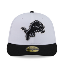 Load image into Gallery viewer, Detroit Lions 59Fifty White &amp; Black Pre-Curved Bill 5950 New Era Fitted Cap