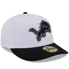 Load image into Gallery viewer, Detroit Lions 59Fifty White &amp; Black Pre-Curved Bill 5950 New Era Fitted Cap