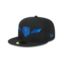 Load image into Gallery viewer, Detroit Tigers New Era 5950 Black &amp; Royal 5950 Fitted Hat with Side Patch