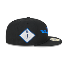 Load image into Gallery viewer, Detroit Tigers New Era 5950 Black &amp; Royal 5950 Fitted Hat with Side Patch