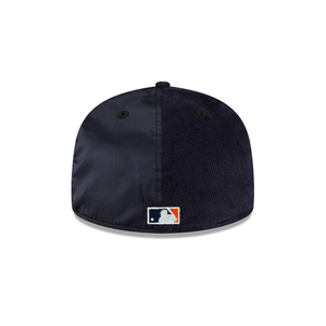 Detroit Tigers New Era 59Fifty 5950 Triple Navy Satin & Corduroy Fitted Cap