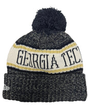 Load image into Gallery viewer, Georgia Tech New Era One Time Removable Pom Knit Beanie