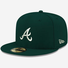 Load image into Gallery viewer, Atlanta Braves New Era 59Fifty Green with White Braves Logo 5950 Fitted Cap