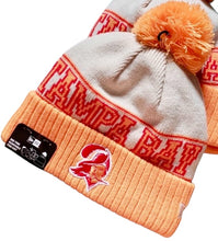 Load image into Gallery viewer, Tampa Bay Buccaneers Cuff One time Removable Pom Knit New Era Beanie