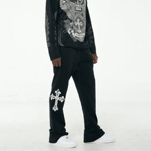 Load image into Gallery viewer, French Terry &quot;Strength&quot; Graphic Rhinestone Pullover Hoody &amp; Matching Fleece Pants Set # F2581