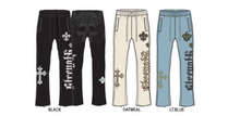 Load image into Gallery viewer, French Terry &quot;Strength&quot; Graphic Rhinestone Pullover Hoody &amp; Matching Fleece Pants Set # F2581