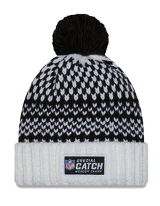 Kansas City Chiefs Crucial Catch Black & White New Era Knit Beanie