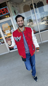 Racing Varsity Jacket with Patches by Bleecker & Mercer