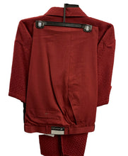 Load image into Gallery viewer, Burgundy Two piece Shirt and Cuffed Pants Leisure Suit Set
