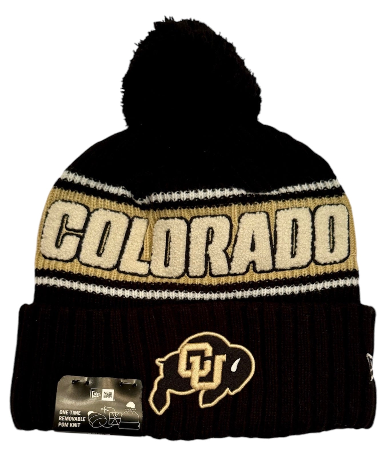 Colorado Buffaloes Puffed Up 3D Logo New Era Heavy Knit Beanie