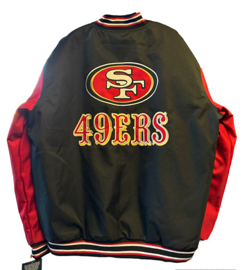 San Francisco 49er’s Twill Varsity Jacket by JH Design