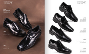 Classy & Elegant Giorgio Venturi Black Leather Upper Dress Shoe