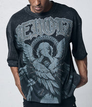 Load image into Gallery viewer, Graphic Rhinestone Crop Tee - Behold # T2607