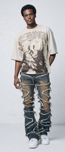 Load image into Gallery viewer, Graphic Rhinestone Crop Tee - Behold # T2607