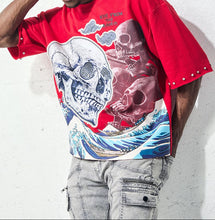 Load image into Gallery viewer, Graphic Rhinestone Crop Tee - Rise from the ashes # T2587