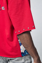 Load image into Gallery viewer, Graphic Rhinestone Crop Tee - Rise from the ashes # T2587