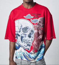 Load image into Gallery viewer, Graphic Rhinestone Crop Tee - Rise from the ashes # T2587