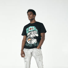 Load image into Gallery viewer, Never Quit Design Graphic Rhinestone Tee # T2573