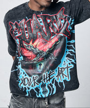 Load image into Gallery viewer, Graphic Rhinestone Crop Tee - Guard Your Heart # T2606