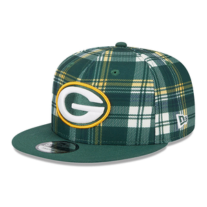 Green Bay Packers New Era 9Fifty 950 Snapback Statement Sideline Plaid Cap