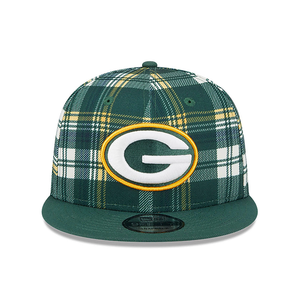 Green Bay Packers New Era 9Fifty 950 Snapback Statement Sideline Plaid Cap