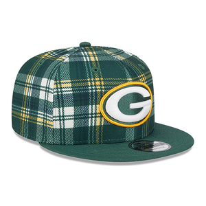 Green Bay Packers New Era 9Fifty 950 Snapback Statement Sideline Plaid Cap