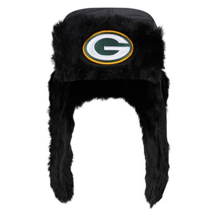 Green Bay Packers New Era Solid Black Trapper Hat