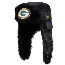 Load image into Gallery viewer, Green Bay Packers New Era Solid Black Trapper Hat