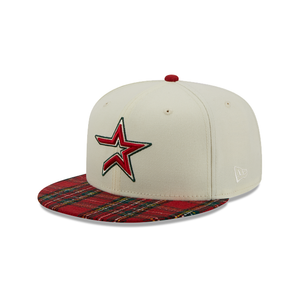 Houston Astros New Era 9Fifty 950 Plaid Visor Snapback Cap