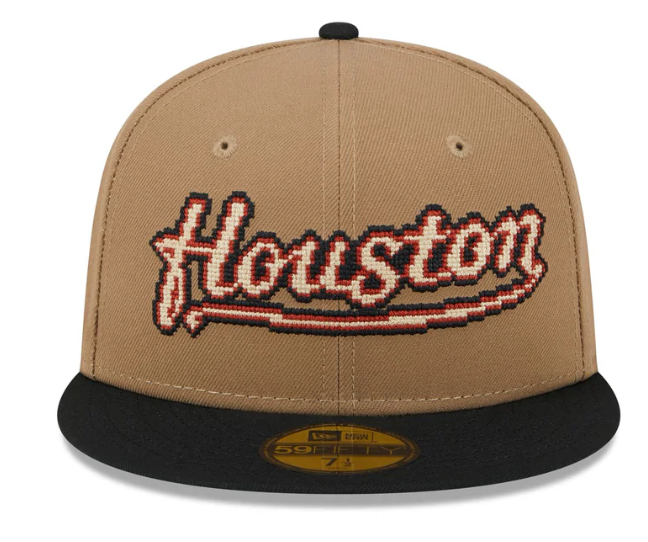 Houston Astros Classic 8 Bit Woodwork 59Fifty 5950 New Era Fitted Cap