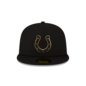 Indianapolis Colts New Era Black Gold Metallic 59Fifty Fitted Cap