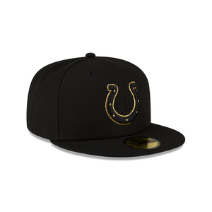 Indianapolis Colts New Era Black Gold Metallic 59Fifty Fitted Cap