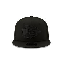 Load image into Gallery viewer, Kansas City Chiefs New Era 9Fifty 950 Snapback Black on Black Cap