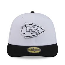 Load image into Gallery viewer, Kansas City Chiefs 59Fifty White &amp; Black Pre-Curved Bill 5950 New Era Fitted Cap