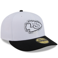 Load image into Gallery viewer, Kansas City Chiefs 59Fifty White &amp; Black Pre-Curved Bill 5950 New Era Fitted Cap