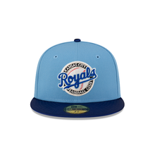 Load image into Gallery viewer, Kansas City Royals New Era 59Fifty 50th Anniversary Side Patch Fitted Cap