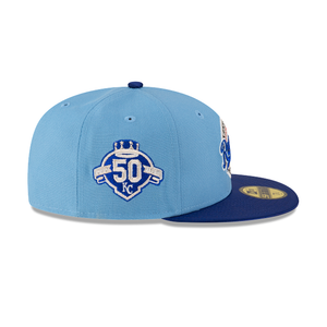 Kansas City Royals New Era 59Fifty 50th Anniversary Side Patch Fitted Cap