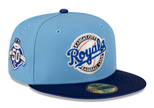 Kansas City Royals New Era 59Fifty 50th Anniversary Side Patch Fitted Cap