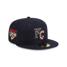 Load image into Gallery viewer, Kansas City Royals New Era 5950 59Fifty Patriotic USA July4 59Fifty Fitted Cap