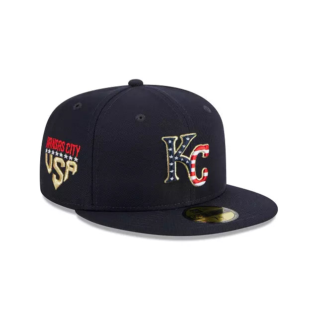 Kansas City Royals New Era 5950 59Fifty Patriotic USA July4 59Fifty Fitted Cap
