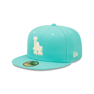 Los Angeles Dodgers Fitted 59fifty 5950 Side Patch Clear Mint New Era Cap