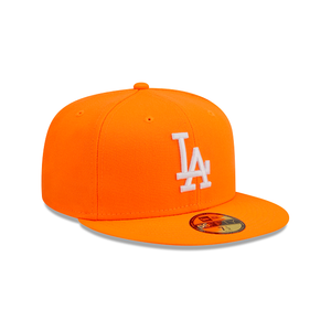 Los Angeles Dodgers Fitted 59fifty 5950 Flame Orange New Era Cap