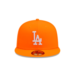 Los Angeles Dodgers Fitted 59fifty 5950 Flame Orange New Era Cap