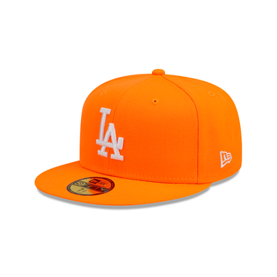 Los Angeles Dodgers Fitted 59fifty 5950 Flame Orange New Era Cap