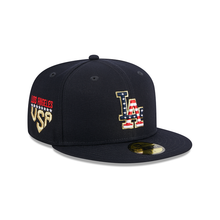 Load image into Gallery viewer, LA Dodgers New Era Patriotic USA July4 59Fifty Fitted Cap