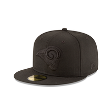 Load image into Gallery viewer, LA Rams 5950 Classic Black on Black New Era 59Fifty Fitted Cap